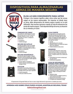 SAFE GUNS STORAGE DEVICES SPANISH